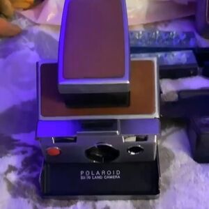 Polaroid SX-70 Land Vintage Film Camera Silver and Brown 220 Or Better Offer.